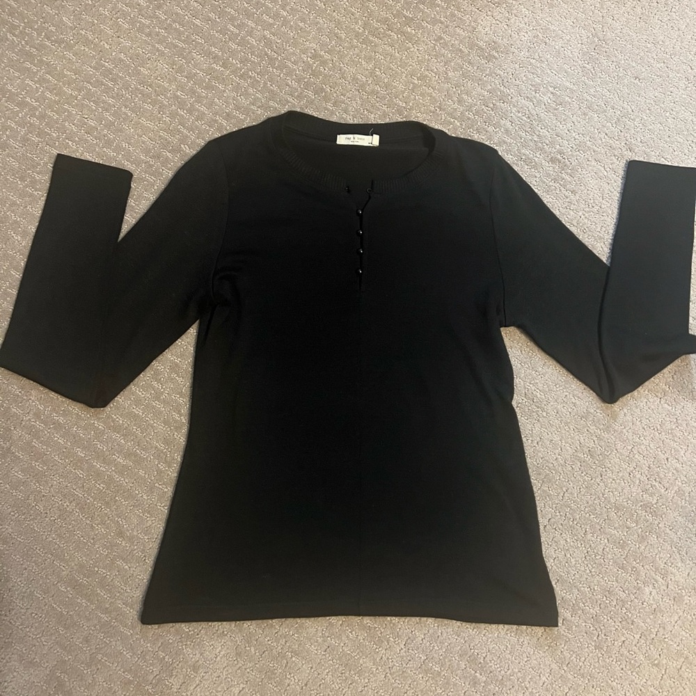 Rag & Bone fitted 3/4 button shirt